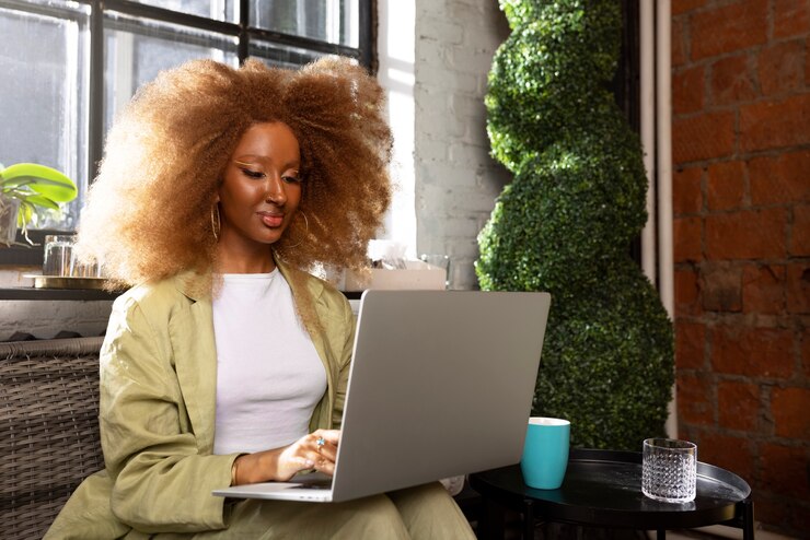 a lady checking out the best business ideas